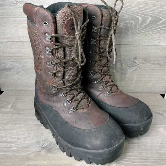 LaCrosse Boots Mens 11 Brown Leather Ice Snow King Winter Insulated Thinsulate - Picture 2 of 15
